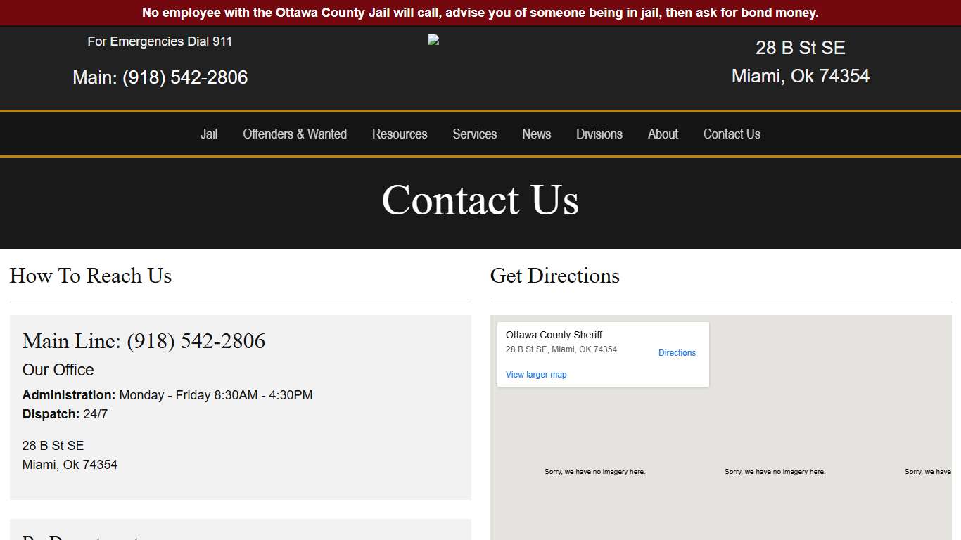 Contact Us - Ottawa County Sheriff's Office